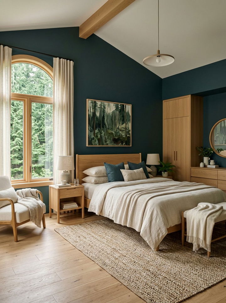 Spruce blue bedroom theme - 30 nature inspired bedroom color ideas