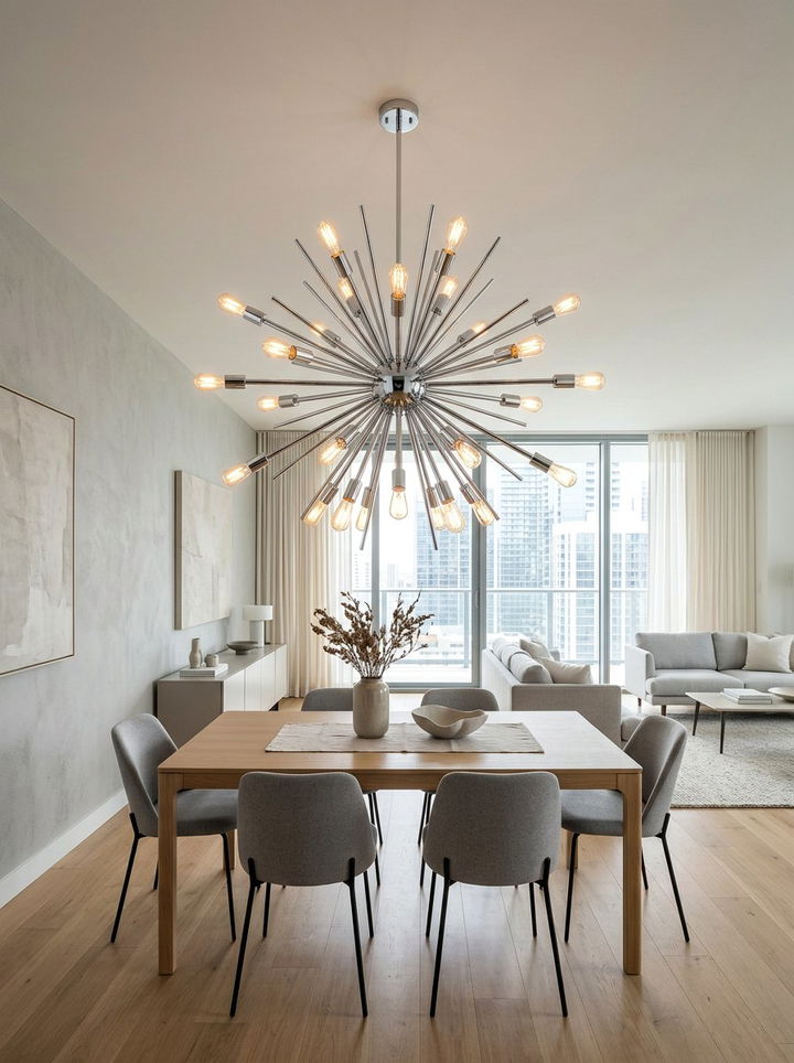 Sputnik Starburst Chandelier - 30 bedroom chandeliers