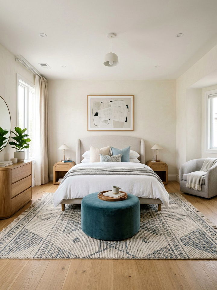 Square Bedroom Arrangement - 30 bedroom space planning ideas