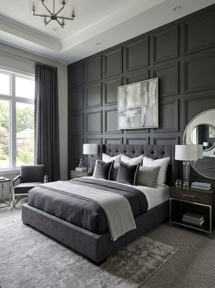 Square Grid Molding - 30 bedroom molding ideas