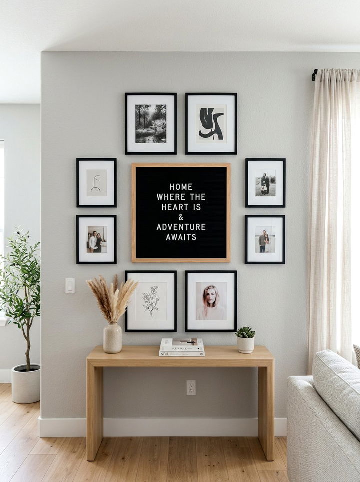 Square Letter Board Arrangement - 30 bedroom letter boards