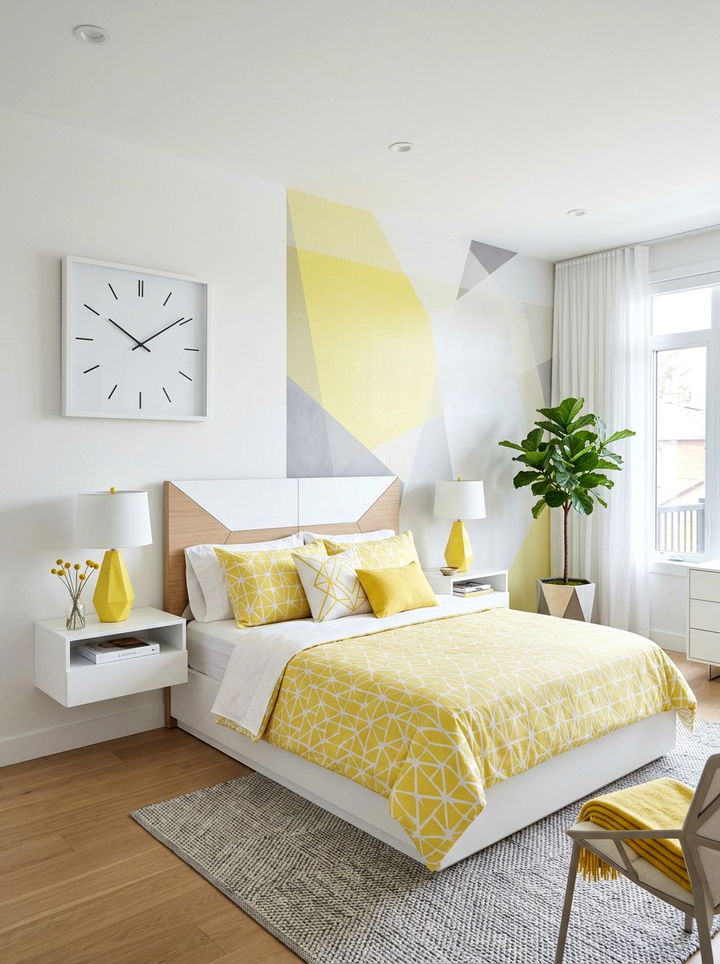 Square Minimalist Wall Clock - 30 bedroom wall clocks