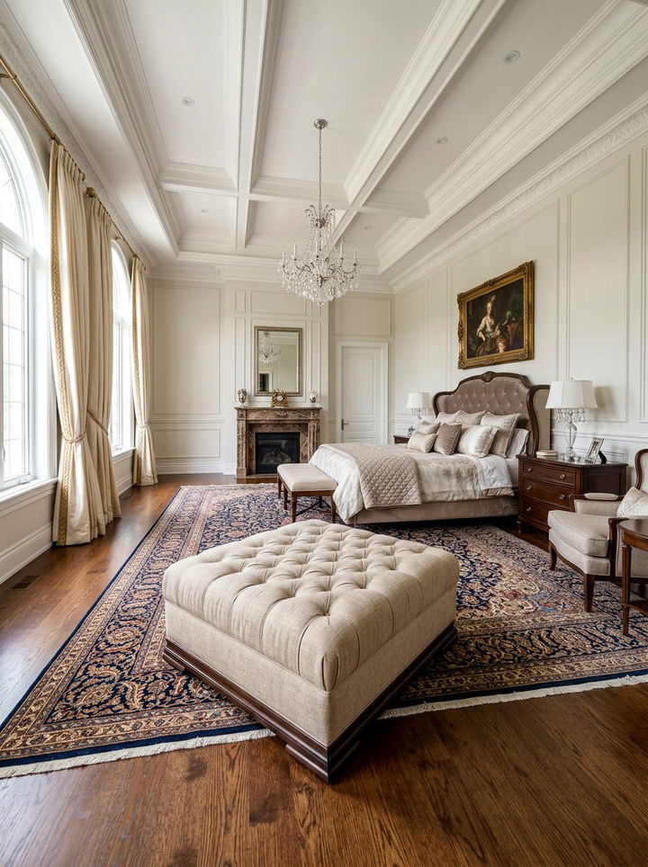 Square Tufted Stool - 30 bedroom stools