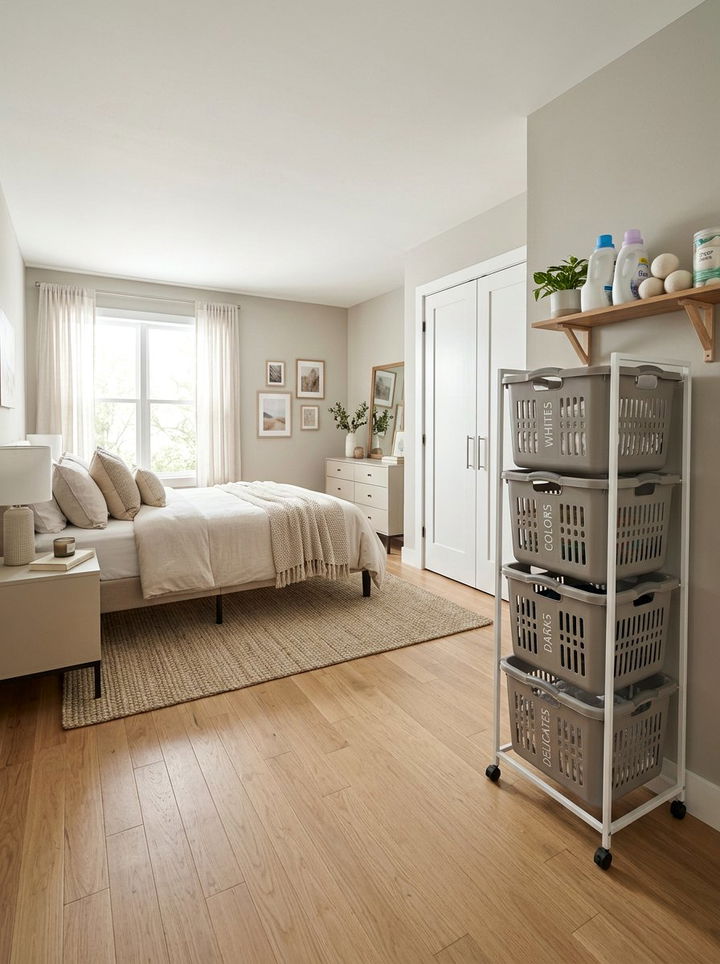 Stackable Laundry Basket - 30 bedroom stackable furniture ideas