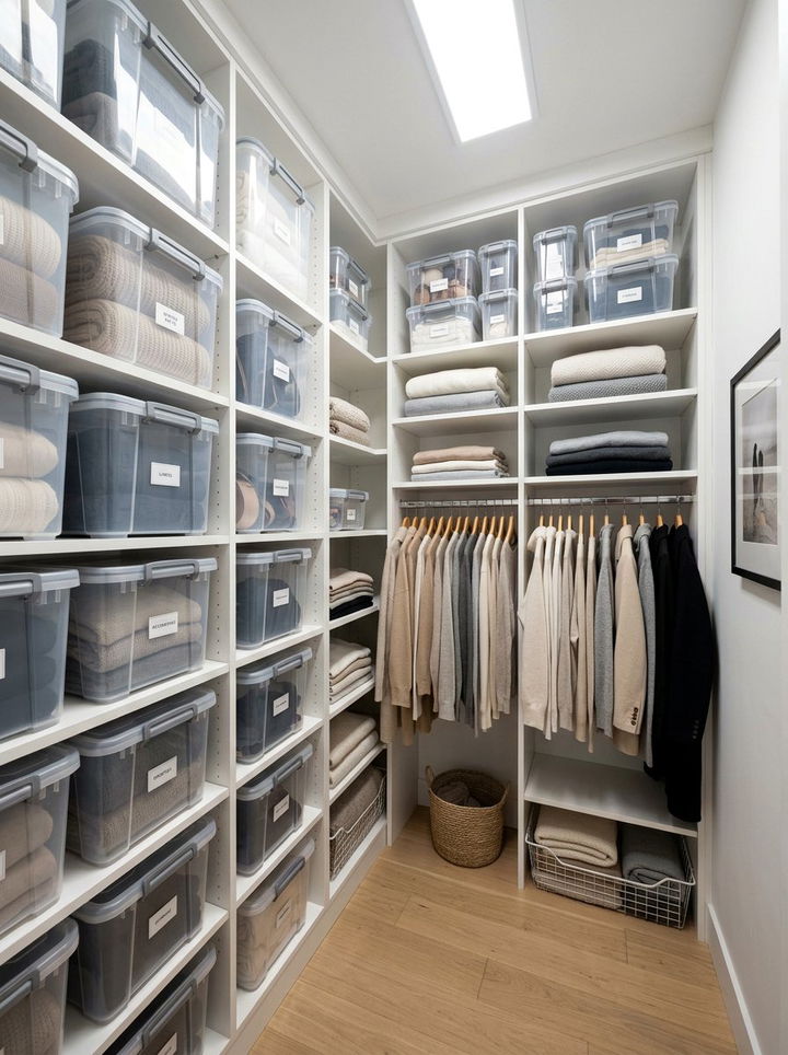 Stackable Plastic Containers - 30 bedroom storage boxes