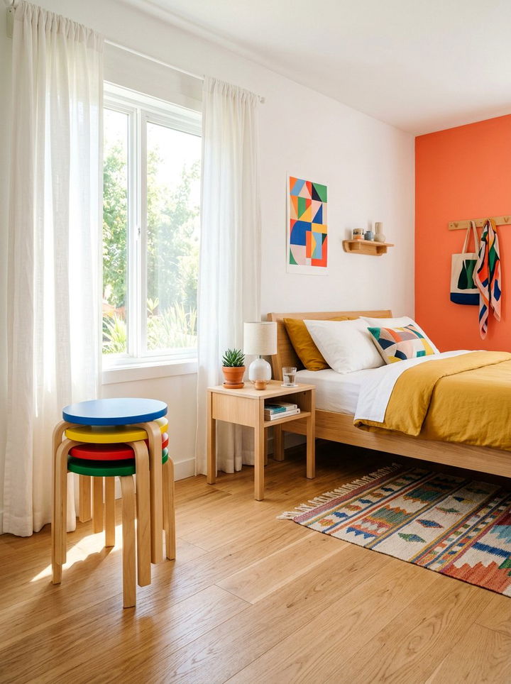 Stackable Stool - 30 bedroom stackable furniture ideas