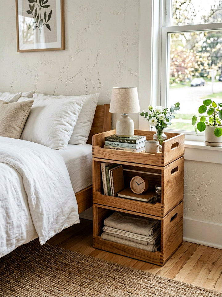 Stackable Storage Crates - 30 bedroom compact furniture ideas