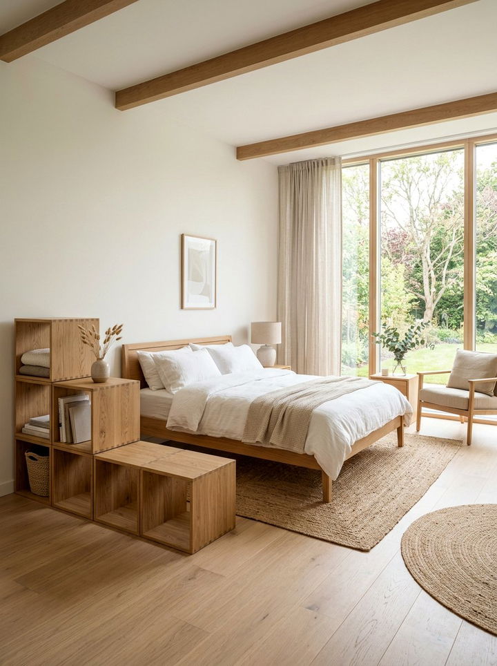 Stackable Wooden Storage Cube - 30 bedroom stackable furniture ideas