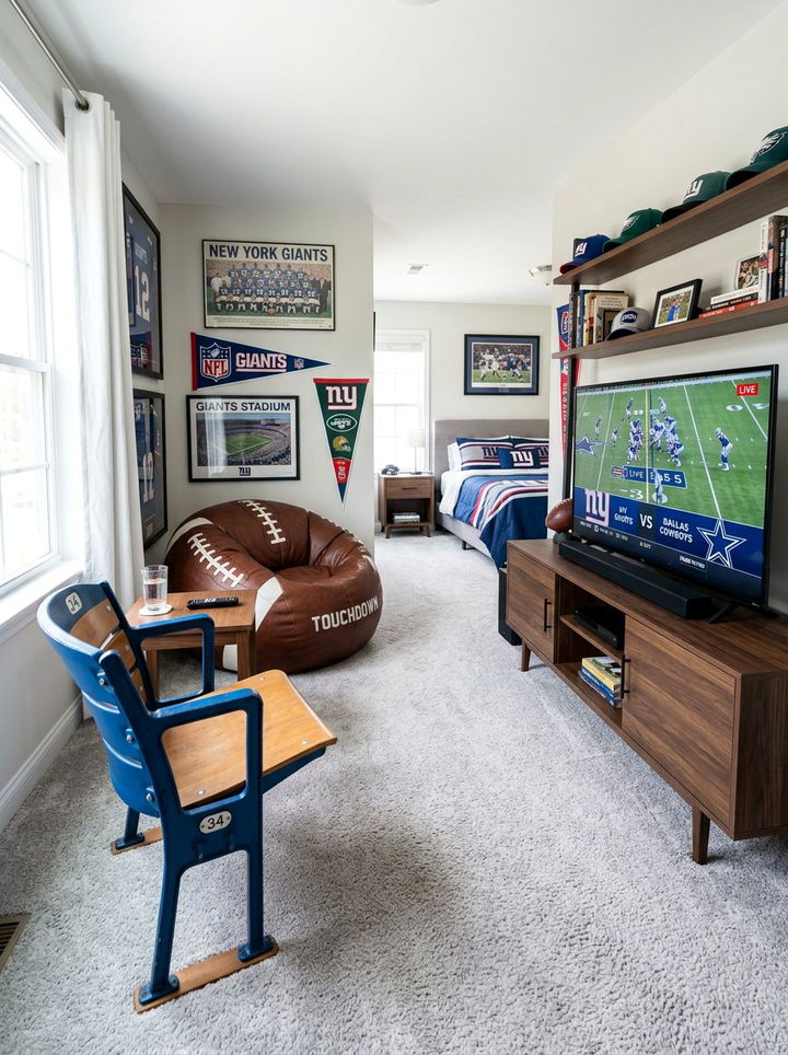 Stadium Seating Chair - 30 football bedroom ideas