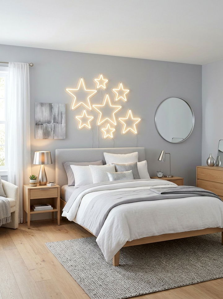Star Shape Neon Sign - 30 bedroom neon signs