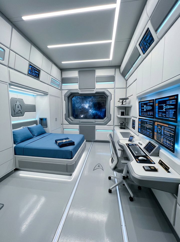 Star Trek Sci Fi Bedroom - 30 geek bedroom ideas