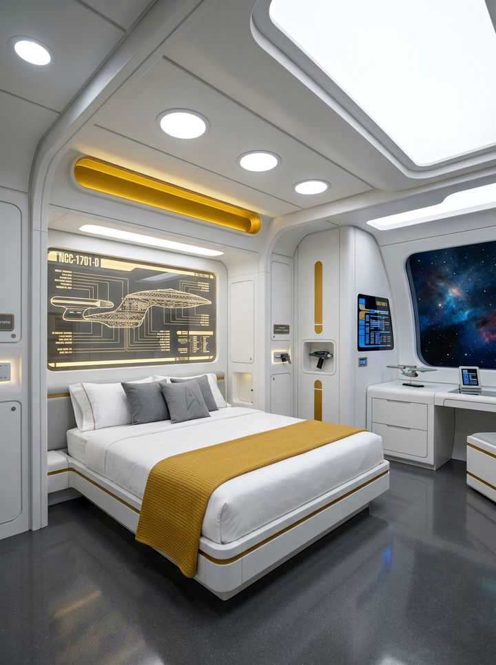 Star Trek bedroom - 30 nerd bedroom ideas
