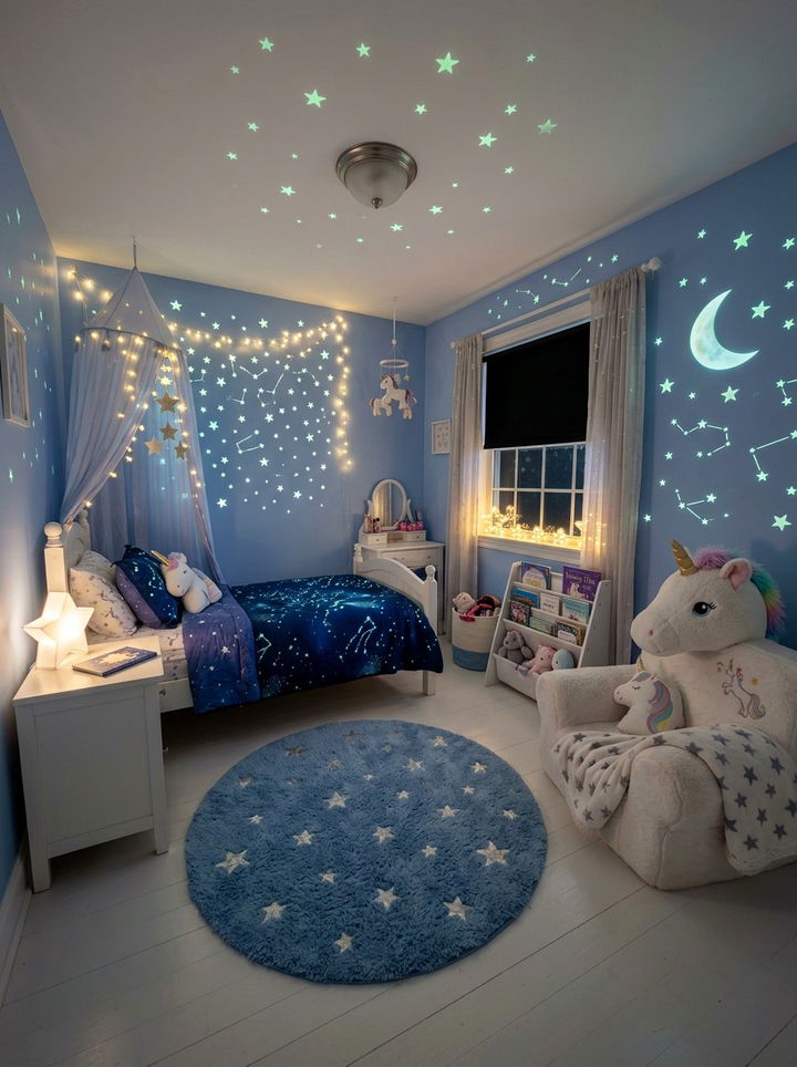 Starry Night Unicorn Theme - 30 unicorn bedroom ideas