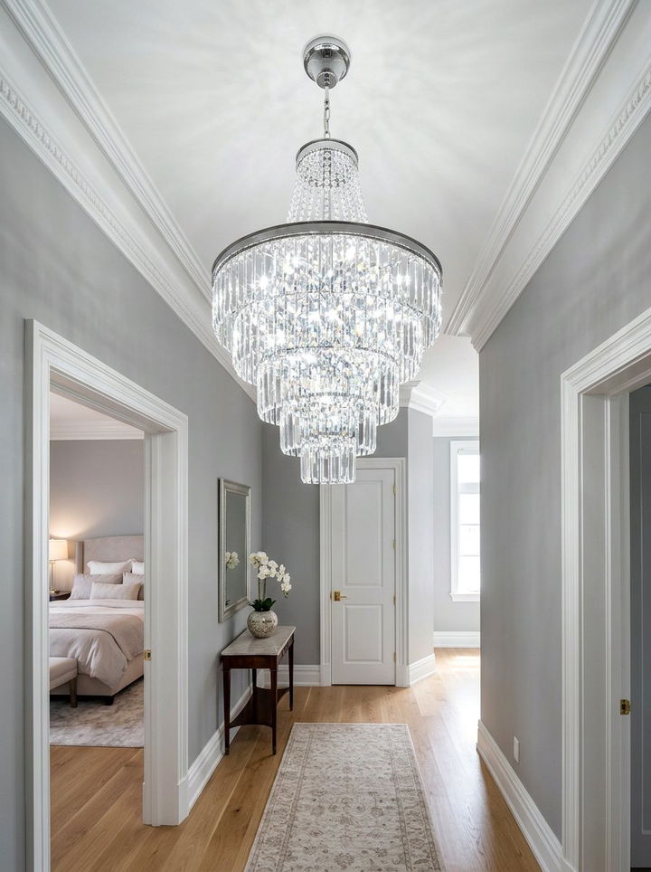 Statement Chandelier - 30 bedroom entryway ideas