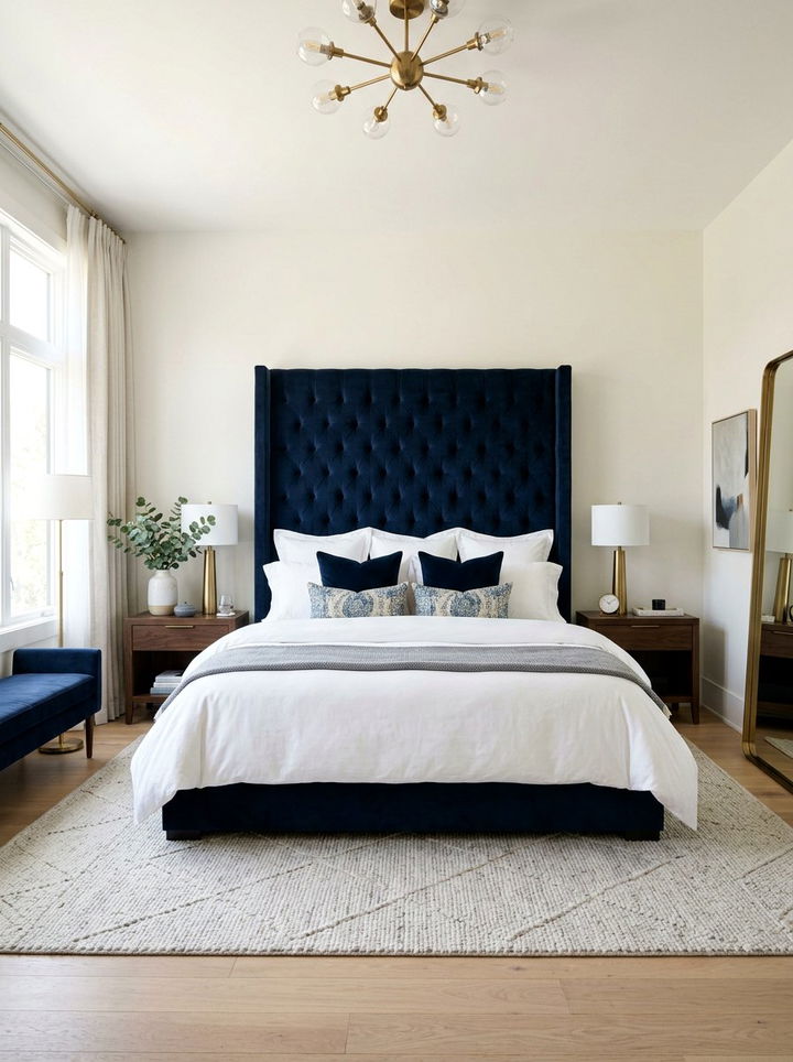 Statement Headboard - 30 bedroom staging ideas