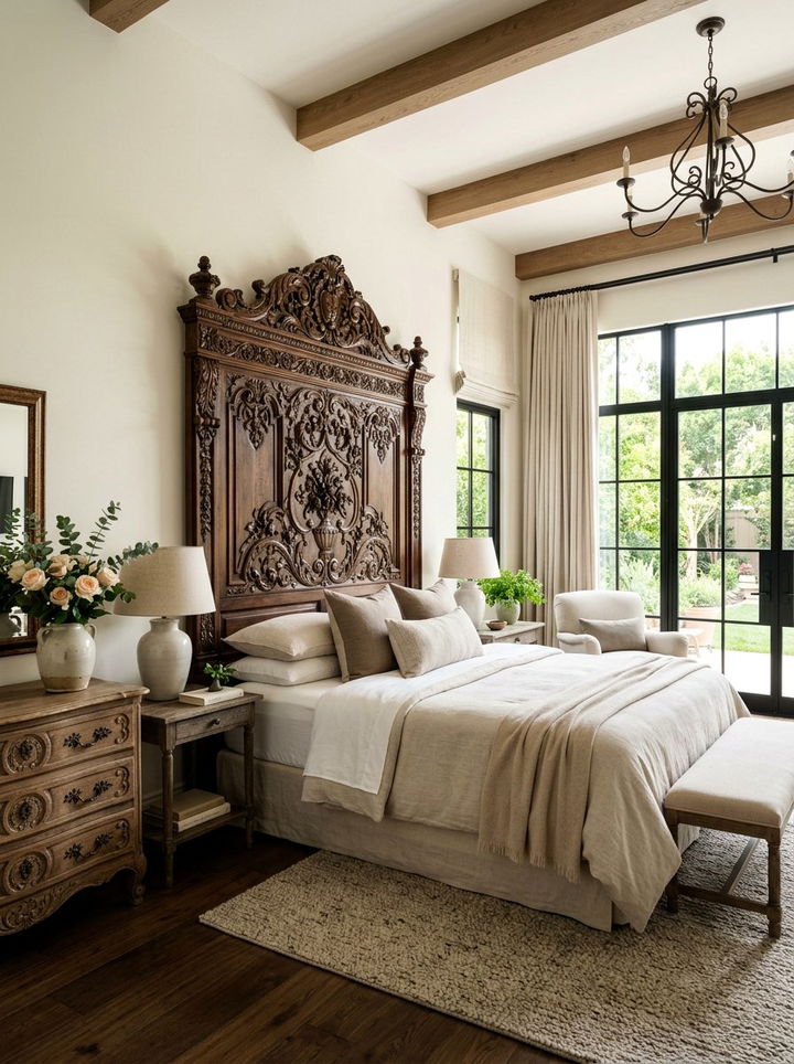 Statement Headboard - 30 romantic bedroom ideas