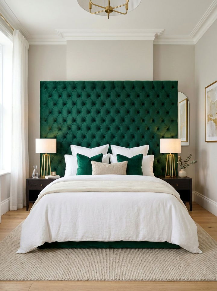 Statement Headboard Design - 30 bedroom makeover ideas