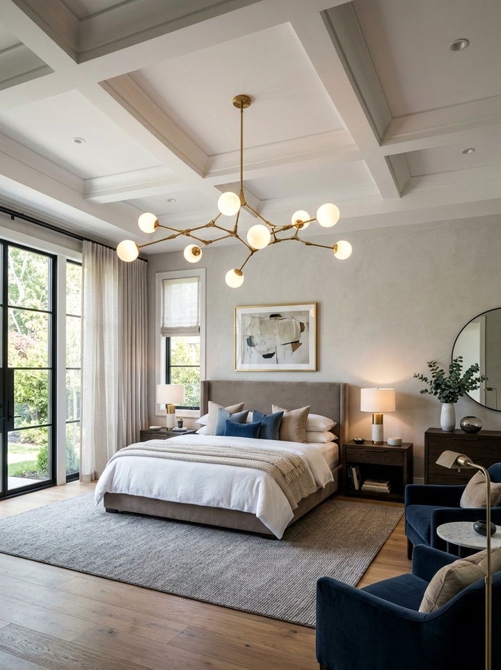 Statement chandelier master bedroom - 30 high end bedroom ideas