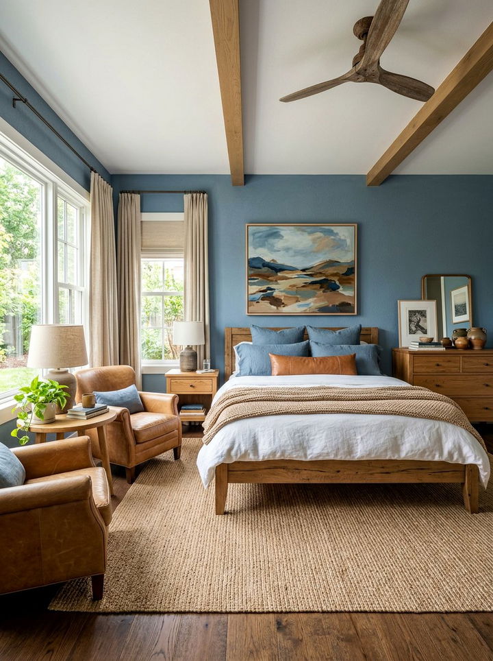 Steel Blue And Tan Bedroom - 30 steel blue bedroom ideas