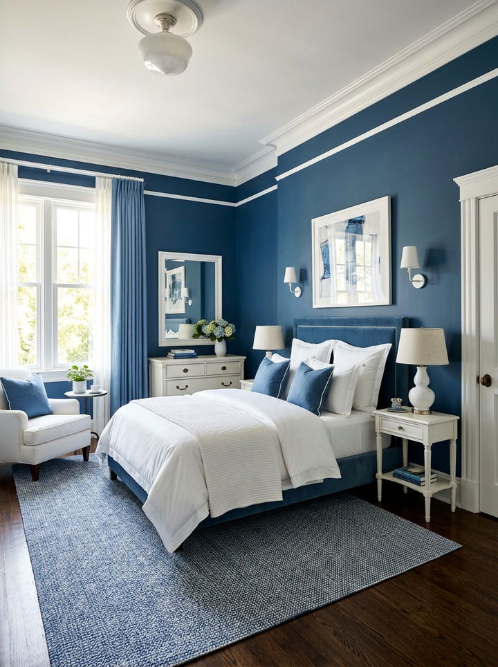 Steel Blue And White Bedroom - 30 steel blue bedroom ideas