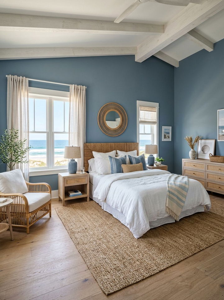 Steel Blue Coastal Bedroom - 30 steel blue bedroom ideas
