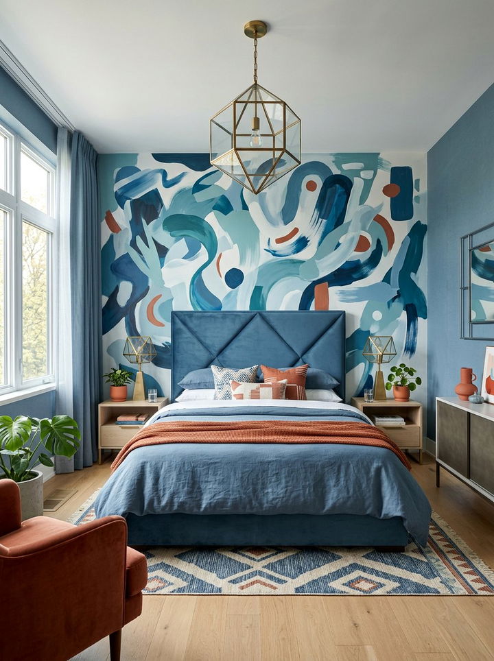 Steel Blue Contemporary Bedroom - 30 steel blue bedroom ideas