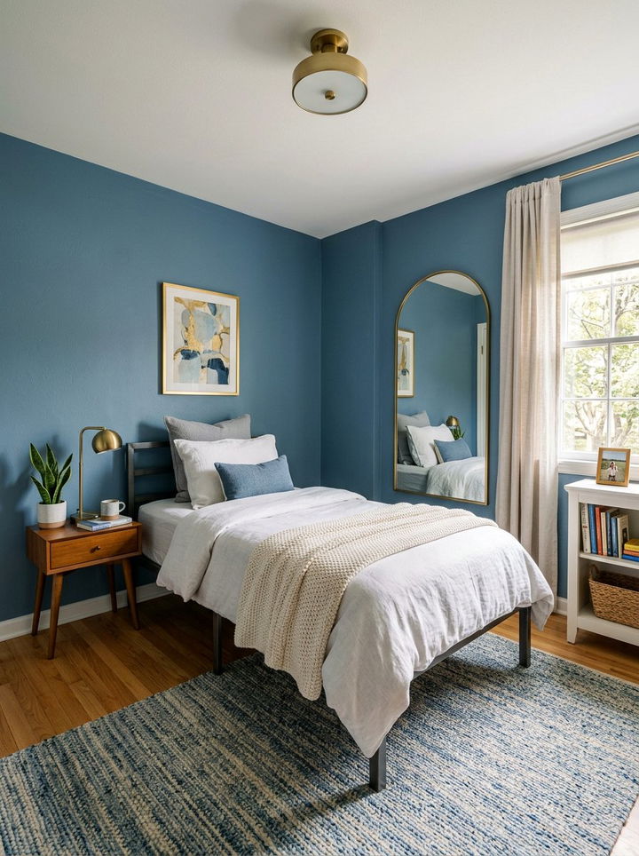 Steel Blue Small Bedroom - 30 steel blue bedroom ideas