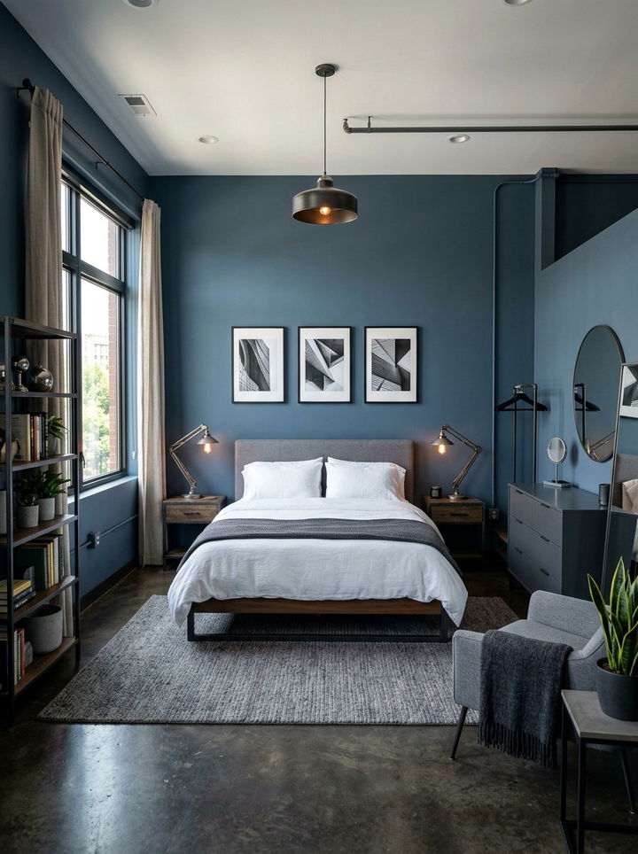 Steel Blue - 30 subtle bedroom color ideas