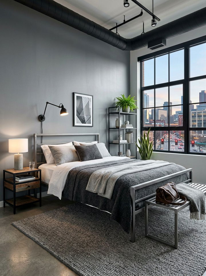 Steel gray bedroom - 30 cool tone bedroom ideas