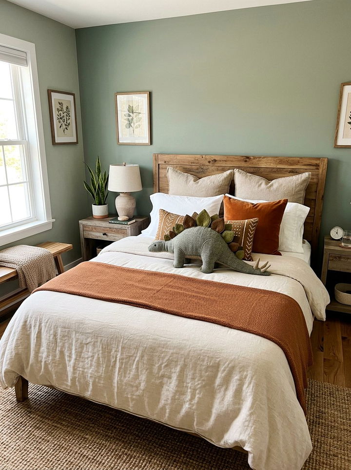 Stegosaurus Throw Pillow - 30 dinosaur bedroom ideas