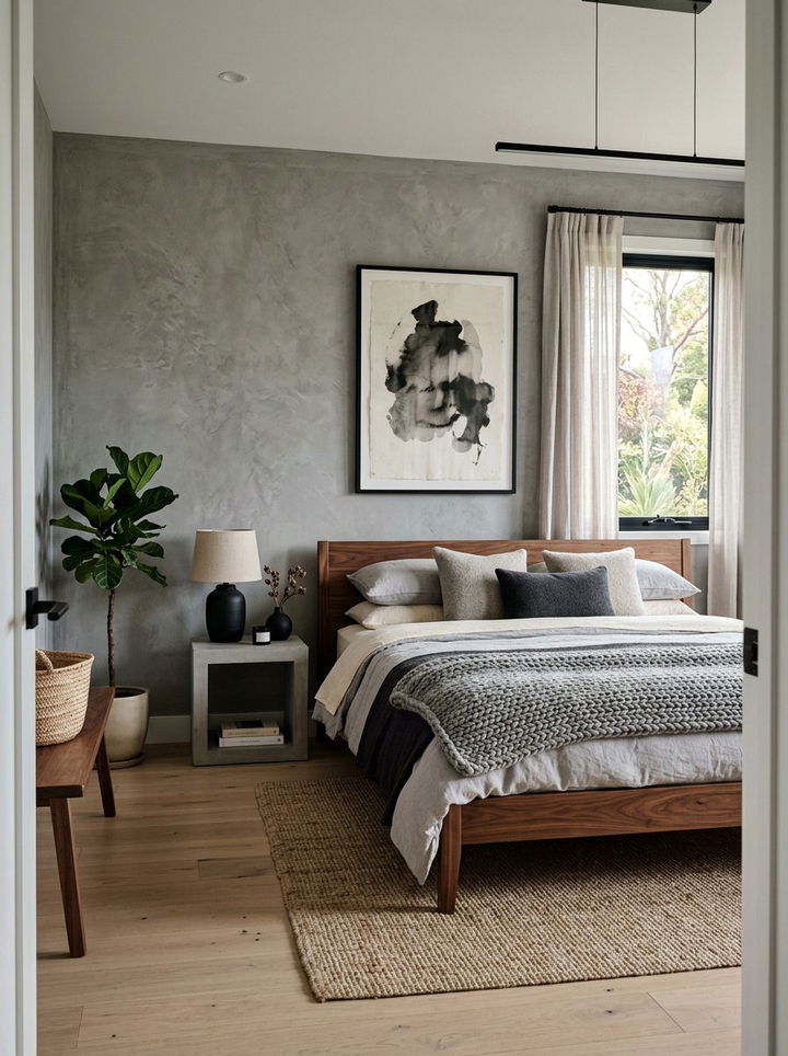 Stone Gray Japandi Bedroom - 30 japandi bedroom color ideas