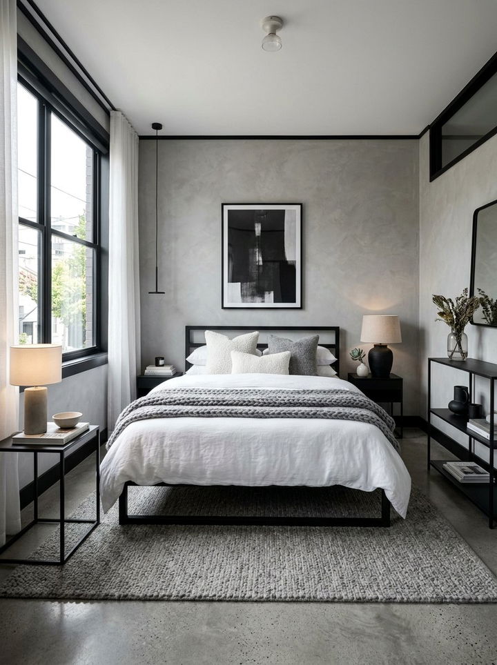 Stone Grey Bedroom - 30 soothing bedroom color ideas