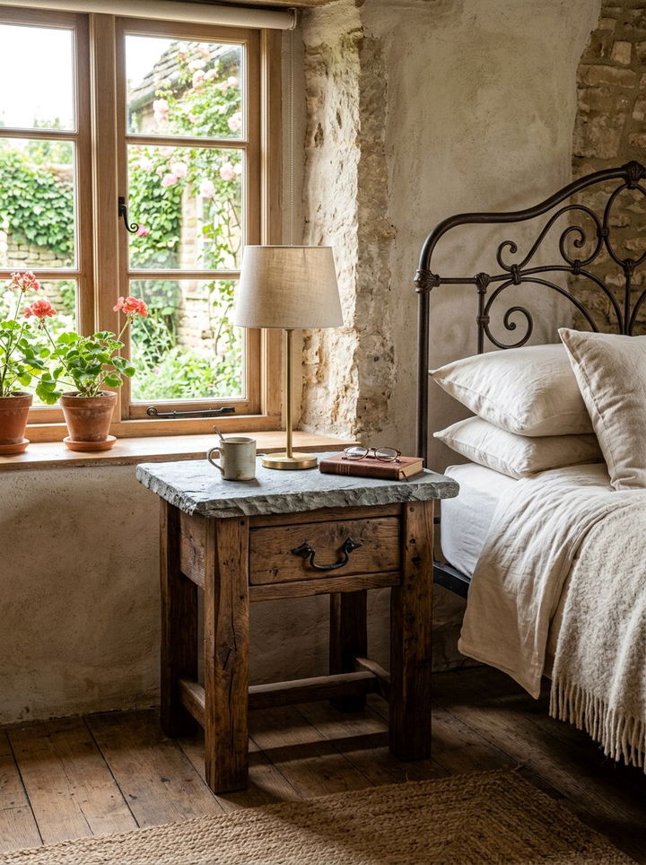 30 Charming Bedroom Rustic Nightstands for a Farmhouse Feel