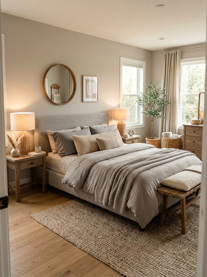 Stone gray and beige bedroom - 30 stone gray bedroom ideas