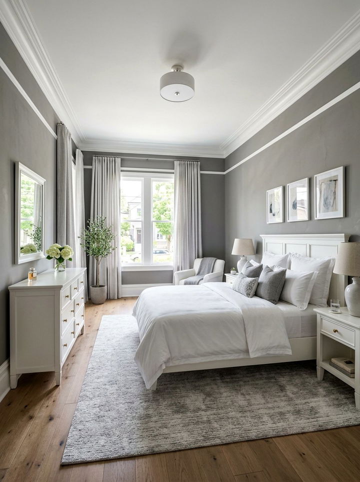 Stone gray and white bedroom - 30 stone gray bedroom ideas