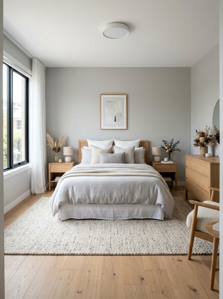 Stone grey bedroom - 30 earthy bedroom color ideas