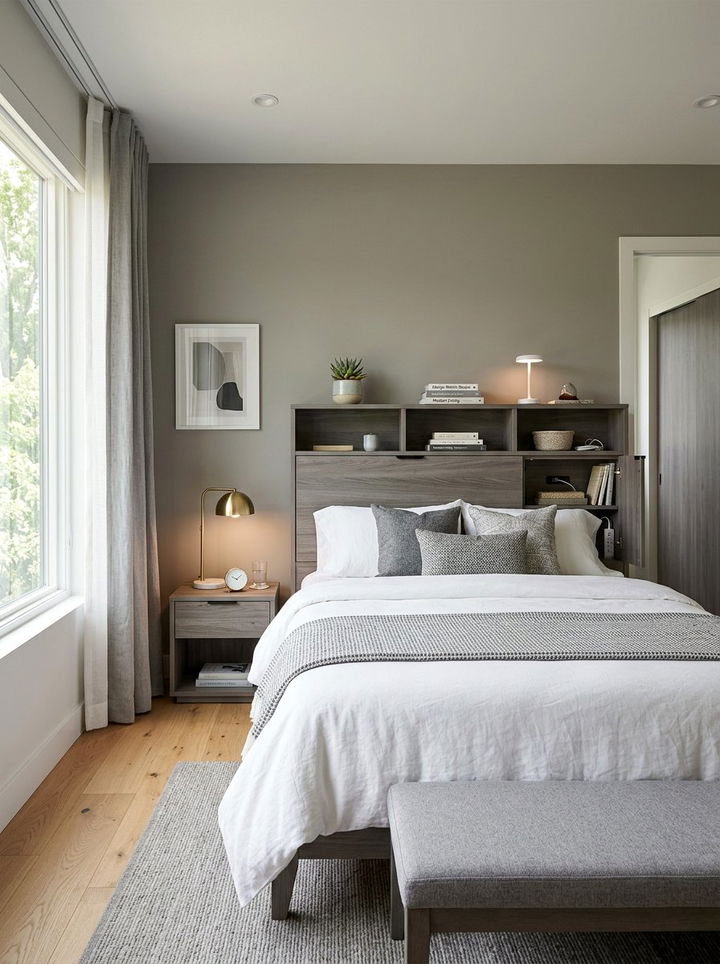 Storage Headboard - 30 bedroom headboard ideas