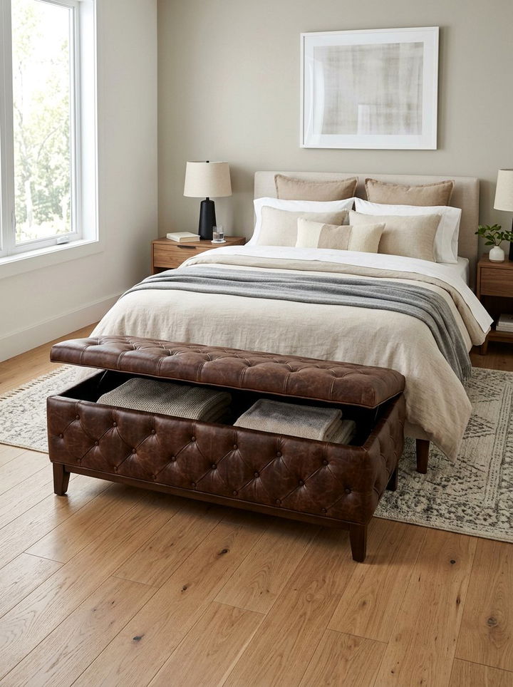 Storage Ottoman - 30 bedroom improvement ideas
