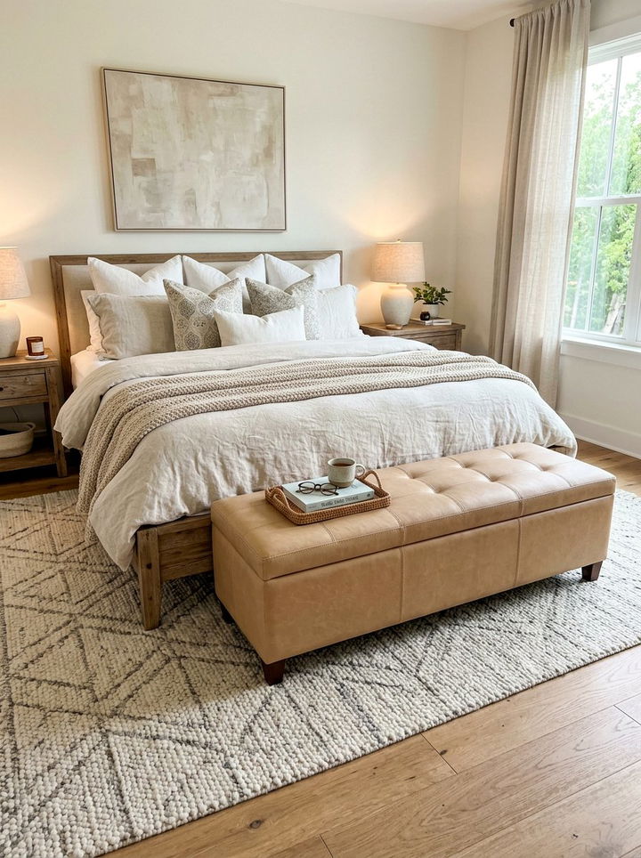 Storage Ottoman - 30 bedroom seating ideas