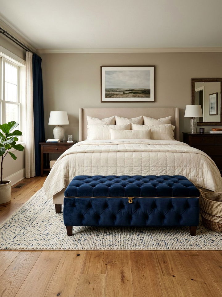 Storage Ottoman Bench - 30 bedroom creative storage ideas