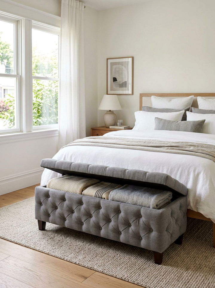 Storage Ottoman Bench - 30 bedroom transforming furniture ideas