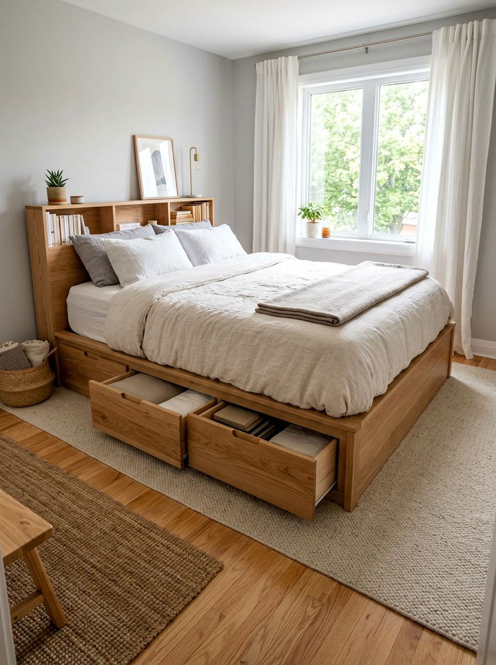Storage Platform Bed - 30 bedroom bed ideas