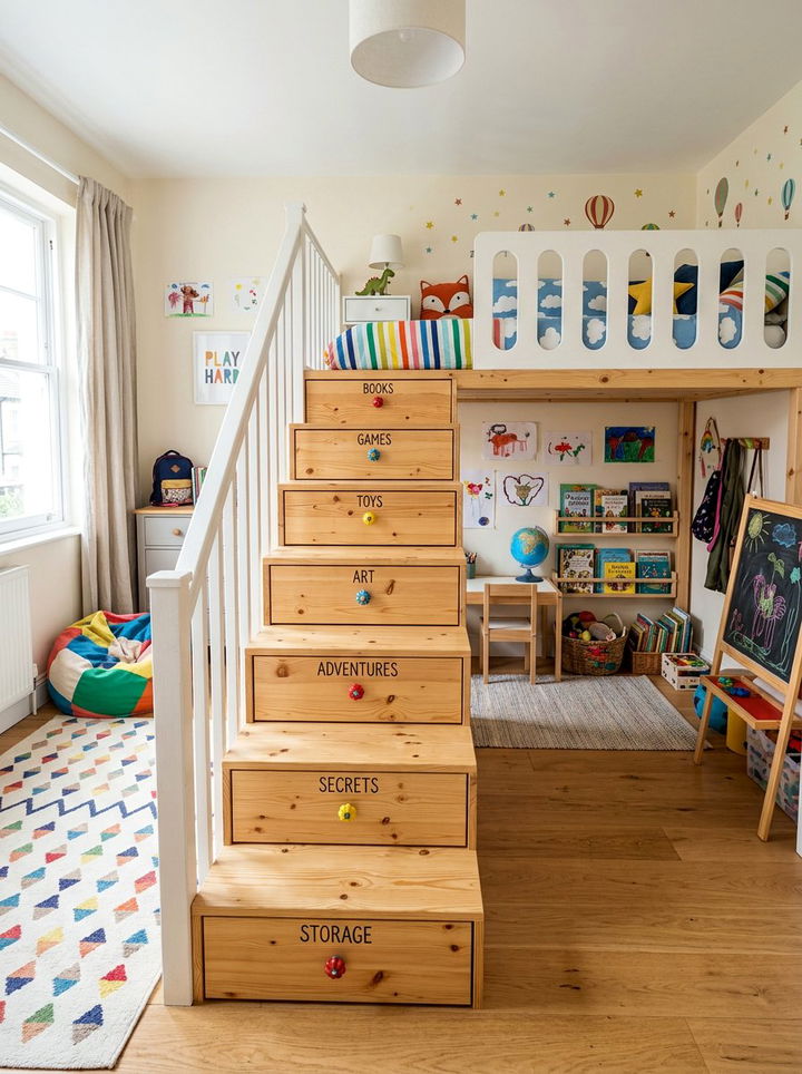 Storage Staircase - 30 bedroom concealed storage ideas