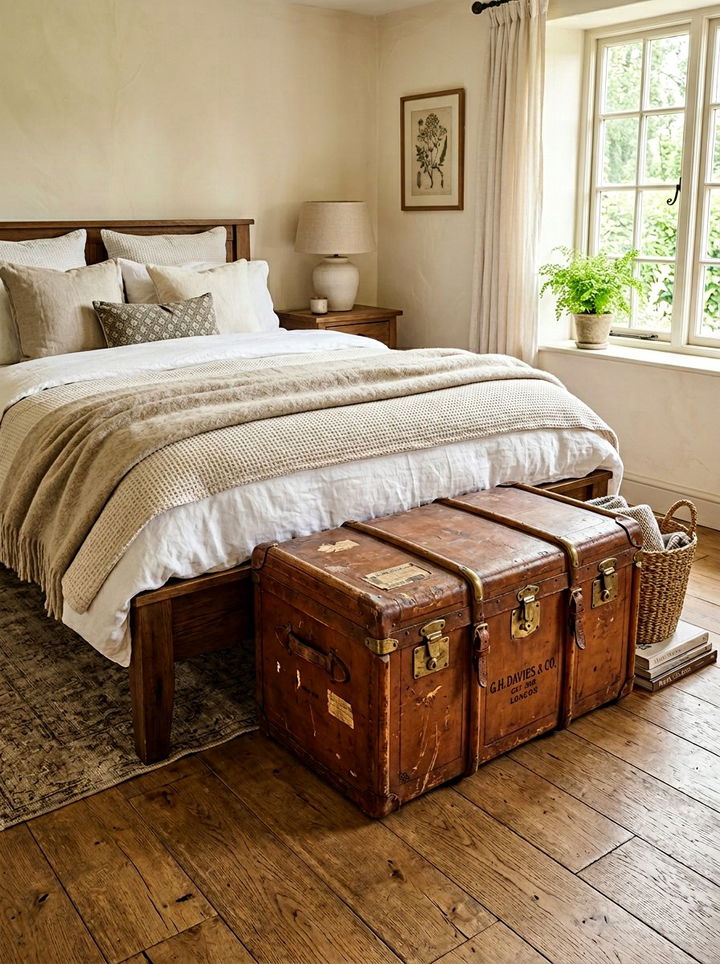 Storage Trunk At Foot Of Bed - 30 bedroom storage tips