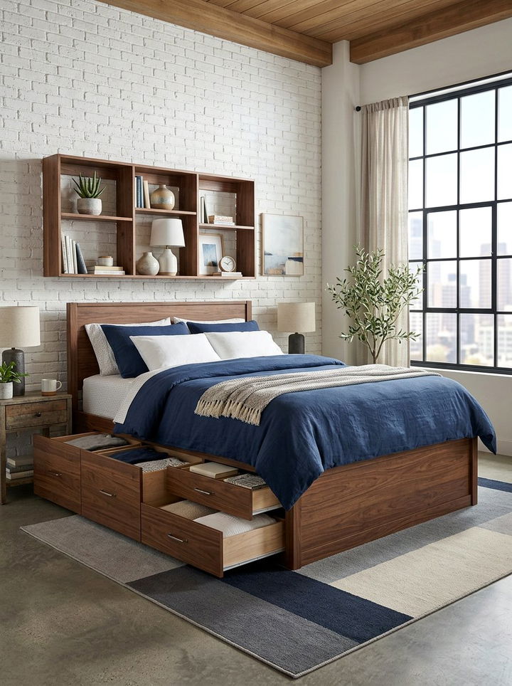 Storage bed with drawers - 30 bedroom bed frames