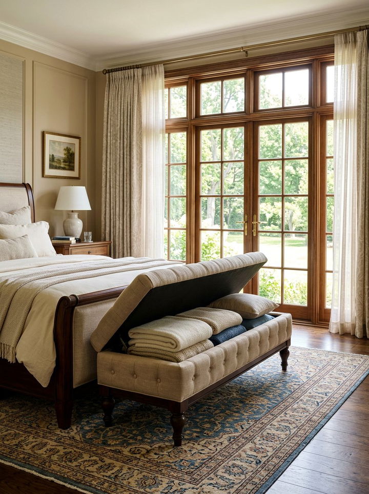 Storage bench seating - 30 bedroom convertible furniture ideas