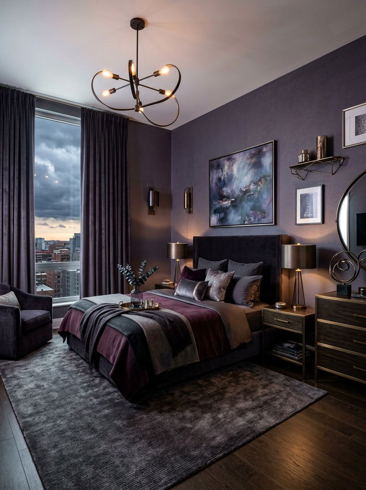 Stormy Gray Bedroom - 30 dark neutral bedroom ideas