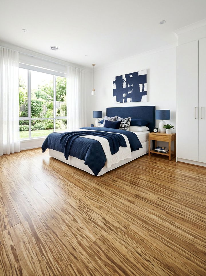 Strand Woven Bamboo Bedroom - 30 bedroom bamboo flooring ideas