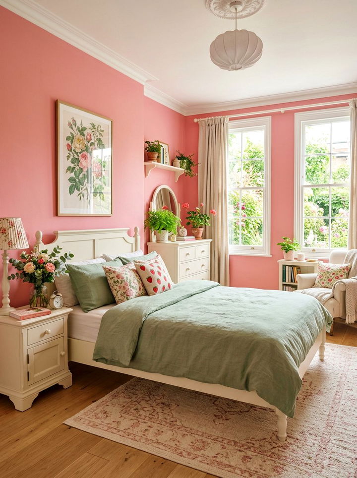 Strawberry Pink Walls - 30 bedroom pink walls