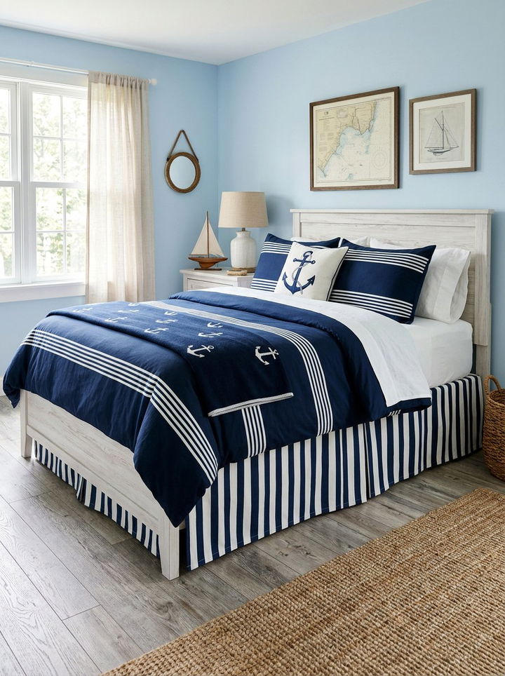 Striped Bed Skirt - 30 bedroom bed skirts